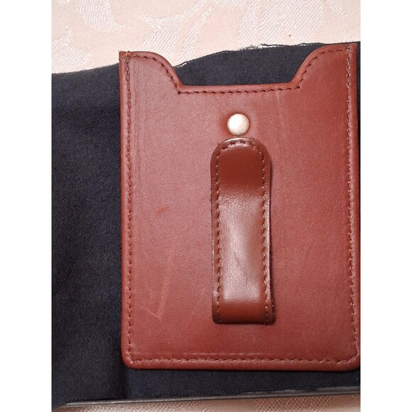 Allen Edmonds Money Clip Wallet Mens Brown Chili Leather Made in USA 1010209 - Picture 3 of 7